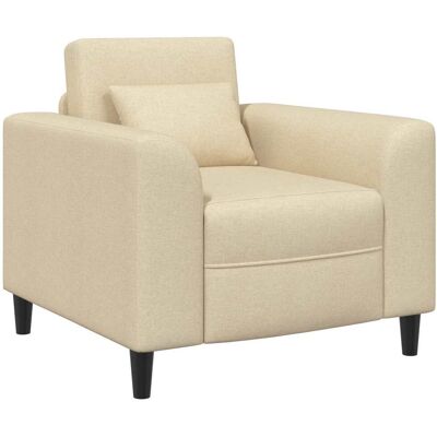 VIDAXL Poltrona Crema Tessuto VIDAXL Poltrona Crema Tessuto