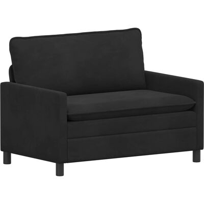 VIDAXL Divano Nero 126 X 81 X 87,5 Cm Velluto VIDAXL Divano Nero 126 X 81 X 87,5 Cm Velluto