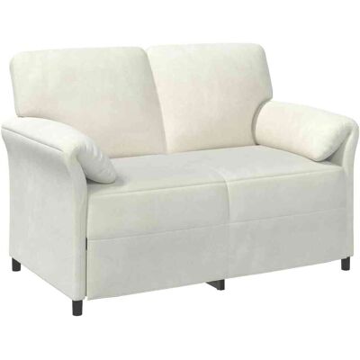 VIDAXL Divano A 2 Posti Crema 138 X 83 X 95 Cm Velluto VIDAXL Divano A 2 Posti Crema 138 X 83 X 95 Cm Velluto