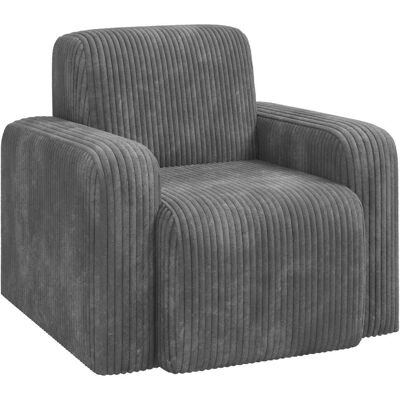 VIDAXL Poltrona Grigio Chiaro Corduroy VIDAXL Poltrona Grigio Chiaro Corduroy