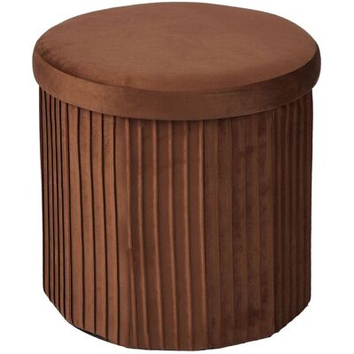 RELAXDAYS Pouf In Velluto Con Vano Portaoggetti, Imbottito E Pieghevole, Ø 38 X 38 Cm, Rotondo, Mocha-mousse RELAXDAYS Pouf In Velluto Con Vano Portaoggetti, Imbottito E Pieghevole, Ø 38 X 38 Cm, Rotondo, Mocha-mousse