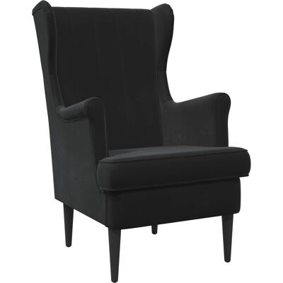 VIDAXL Poltrona Nero Velluto VIDAXL Poltrona Nero Velluto