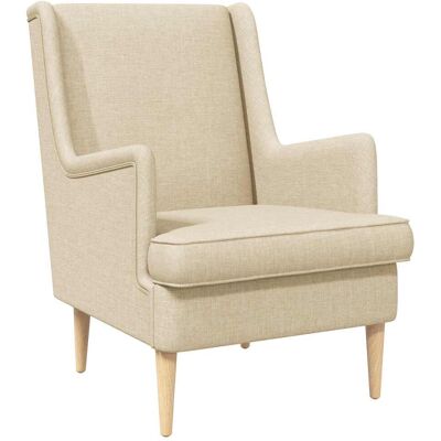 VIDAXL Poltrona Crema Tessuto VIDAXL Poltrona Crema Tessuto