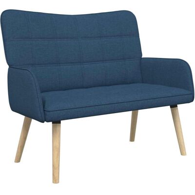 VIDAXL Divano A 2 Posti Blu 115 X 61 X 87 Cm Tessuto VIDAXL Divano A 2 Posti Blu 115 X 61 X 87 Cm Tessuto
