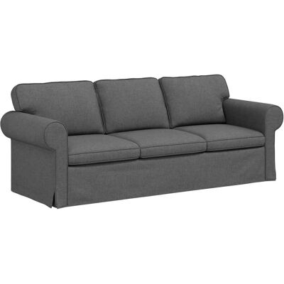 VIDAXL Divano Grigio Scuro 215 X 82 X 80 Cm Tessuto VIDAXL Divano Grigio Scuro 215 X 82 X 80 Cm Tessuto