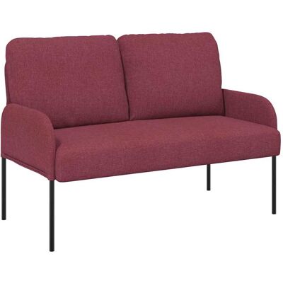 VIDAXL Divani Con Cuscino 110cm Rosso Vino Legno Compensato VIDAXL Divani Con Cuscino 110cm Rosso Vino Legno Compensato