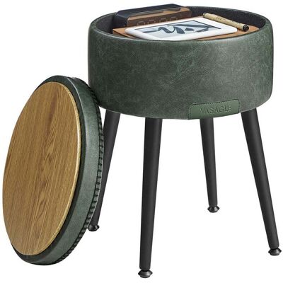 HELLOSHOP26 Puff Contenitore Sgabello Da Toeletta In Pu Con Cuciture Moderno Metà Secolo Sgabello Contenitore Rotondo Con Gambe In Acciaio Capacità 150 Kg Verde 120005358 HELLOSHOP26 Puff Contenitore Sgabello Da Toeletta In Pu Con Cuciture Moderno Metà Secolo Sgabello Contenitore Rotondo Con Gambe In Acciaio Capacità 150 Kg Verde 120005358