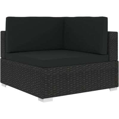 VIDAXL Poltrona Modulare Ad Angolo 1 Pz Con Cuscini In Polyrattan VIDAXL Poltrona Modulare Ad Angolo 1 Pz Con Cuscini In Polyrattan