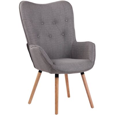 CLP Poltrona Lounge Ashford In Tessuto Grigio Natura CLP Poltrona Lounge Ashford In Tessuto Grigio Natura