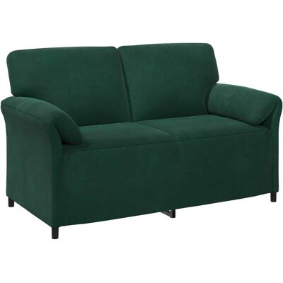 VIDAXL Divano A 2 Posti Verde Scuro 158 X 83 X 95 Cm Velluto VIDAXL Divano A 2 Posti Verde Scuro 158 X 83 X 95 Cm Velluto