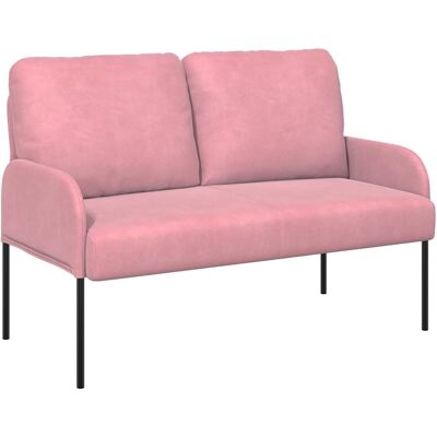 VIDAXL Divani Con Cuscino 110cm Rosa Legno Compensato VIDAXL Divani Con Cuscino 110cm Rosa Legno Compensato