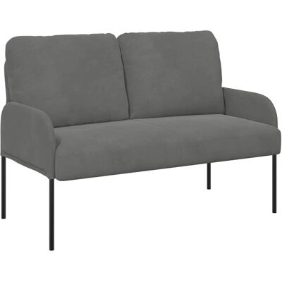 VIDAXL Divani Con Cuscino 110cm Grigio Scuro Legno Compensato VIDAXL Divani Con Cuscino 110cm Grigio Scuro Legno Compensato