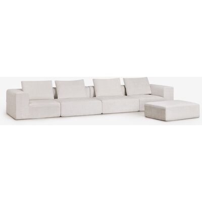 SKLUM Divano Modulare A 4 Pezzi E Pouf In Ciniglia Confezionato Sottovuoto Norridge SKLUM Divano Modulare A 4 Pezzi E Pouf In Ciniglia Confezionato Sottovuoto Norridge