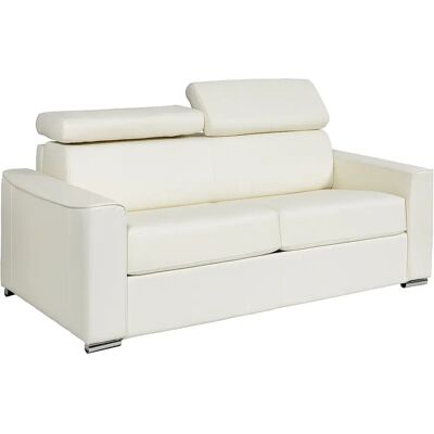 Unique Divano Letto 4 Posti Express In Pelle Di Bufalo Bianca Letto 160 Cm Materasso 22 Cm Memory Foam - Vizir Unique Divano Letto 4 Posti Express In Pelle Di Bufalo Bianca Letto 160 Cm Materasso 22 Cm Memory Foam - Vizir