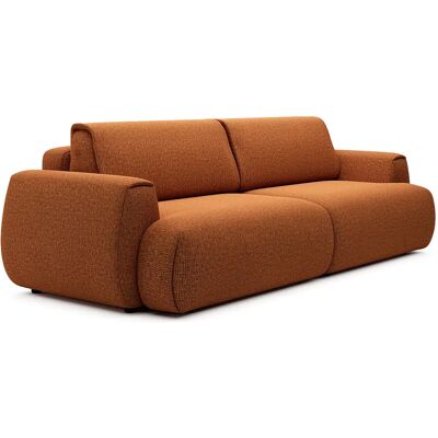 Unique Divano Letto 4 Posti In Tessuto Ciniglia Terracotta - Monelia Unique Divano Letto 4 Posti In Tessuto Ciniglia Terracotta - Monelia