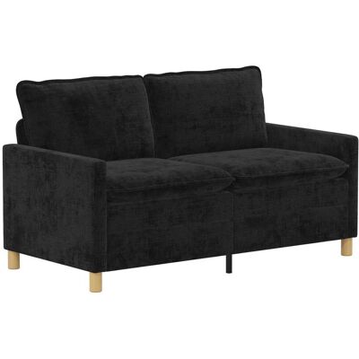 VIDAXL Divano Nero 156 X 81 X 87,5 Cm Poliestere VIDAXL Divano Nero 156 X 81 X 87,5 Cm Poliestere