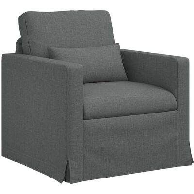 VIDAXL Divano Grigio Scuro 78 X 78 X 80 Cm Tessuto VIDAXL Divano Grigio Scuro 78 X 78 X 80 Cm Tessuto