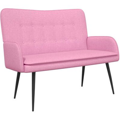 VIDAXL Divano A 2 Posti Rosa 115 X 61 X 87 Cm Tessuto VIDAXL Divano A 2 Posti Rosa 115 X 61 X 87 Cm Tessuto