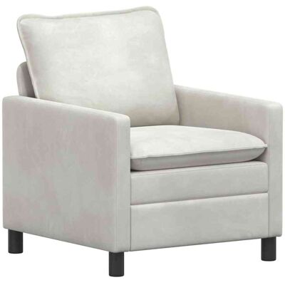 VIDAXL Divano Crema 76 X 81 X 87,5 Cm Velluto VIDAXL Divano Crema 76 X 81 X 87,5 Cm Velluto