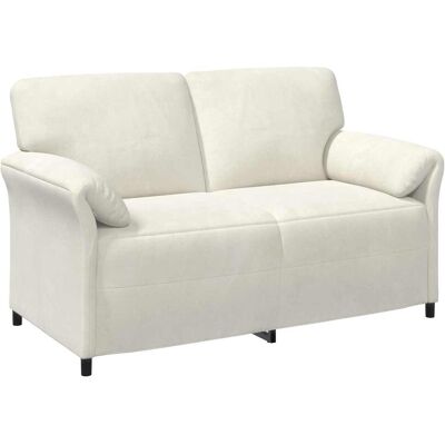 VIDAXL Divano A 2 Posti Crema 158 X 83 X 95 Cm Velluto VIDAXL Divano A 2 Posti Crema 158 X 83 X 95 Cm Velluto