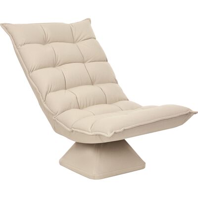 OEM Poltrona Relax Girevole 360° Con Schienale Regolabile In 5 Posizioni In Tessuto Effetto Lino, Beige OEM Poltrona Relax Girevole 360° Con Schienale Regolabile In 5 Posizioni In Tessuto Effetto Lino, Beige