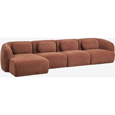 SKLUM Divano Modulare Chaise Longue Sinistro In 4 Pezzi In Ciniglia Coquette SKLUM Divano Modulare Chaise Longue Sinistro In 4 Pezzi In Ciniglia Coquette