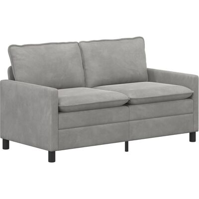 VIDAXL Divano Grigio Chiaro 156 X 81 X 87,5 Cm Velluto VIDAXL Divano Grigio Chiaro 156 X 81 X 87,5 Cm Velluto