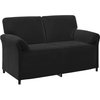 VIDAXL Divano A 2 Posti Nero 158 X 83 X 95 Cm Velluto VIDAXL Divano A 2 Posti Nero 158 X 83 X 95 Cm Velluto