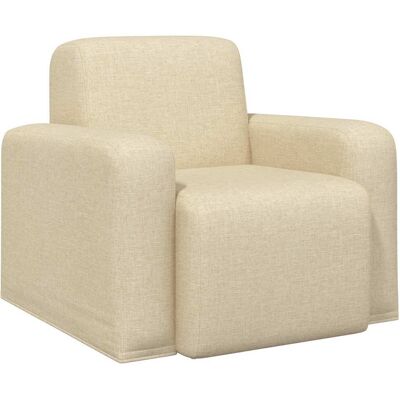VIDAXL Poltrona Crema Tessuto VIDAXL Poltrona Crema Tessuto