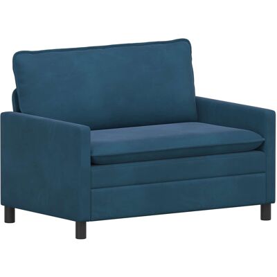 VIDAXL Divano Blu 126 X 81 X 87,5 Cm Velluto VIDAXL Divano Blu 126 X 81 X 87,5 Cm Velluto