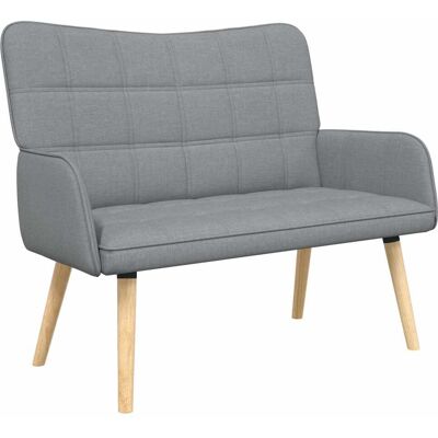 VIDAXL Divano A 2 Posti Grigio Chiaro 115 X 61 X 87 Cm Tessuto VIDAXL Divano A 2 Posti Grigio Chiaro 115 X 61 X 87 Cm Tessuto