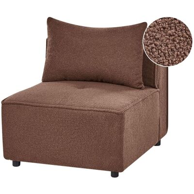 BELIANI Poltrona Modulare Boucle Modulo 1 Posto Marrone Axebo BELIANI Poltrona Modulare Boucle Modulo 1 Posto Marrone Axebo