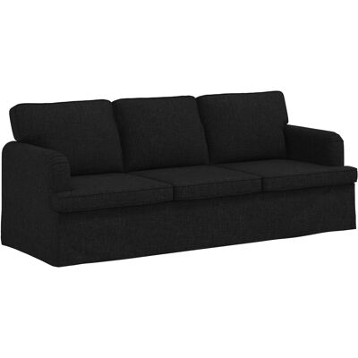 VIDAXL Divano Nero 201 X 80 X 85 Cm Tessuto VIDAXL Divano Nero 201 X 80 X 85 Cm Tessuto