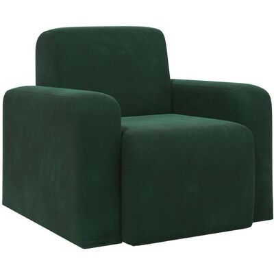 VIDAXL Poltrona Verde Scuro Velluto VIDAXL Poltrona Verde Scuro Velluto