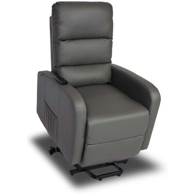 DÉCOSHOP26 Poltrona Tv Poltrona Reclinabile Con Funzione Di Sollevamento Elettrico In Metallo E Similpelle Grigia 040010415 DÉCOSHOP26 Poltrona Tv Poltrona Reclinabile Con Funzione Di Sollevamento Elettrico In Metallo E Similpelle Grigia 040010415