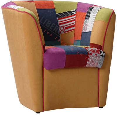 Liberoshopping Poltrona Patchwork Gialla Liberoshopping Poltrona Patchwork Gialla