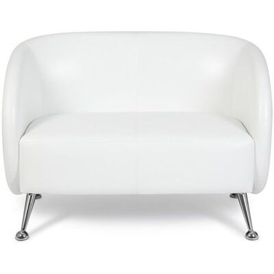 hjh OFFICE Lounge Sofa St. Lucia Divano A 2 Posti In Ecopelle Con Rivestimento Morbido, Particolarmente Confortevole, 713401, Bianco hjh OFFICE Lounge Sofa St. Lucia Divano A 2 Posti In Ecopelle Con Rivestimento Morbido, Particolarmente Confortevole, 713401, Bianco