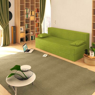 BALDIFLEX Divano Letto Morbido Tretris 3 Posti Che Diventa 3 Posti Letto Colore Verde - BALDIFLEX Divano Letto Morbido Tretris 3 Posti Che Diventa 3 Posti Letto Colore Verde -