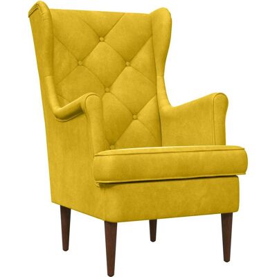 VIDAXL Poltrona Giallo Velluto VIDAXL Poltrona Giallo Velluto