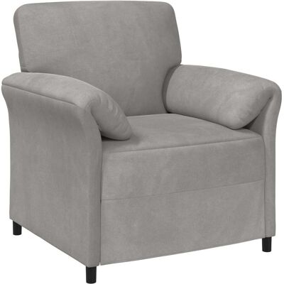VIDAXL Divano 1 Posto Grigio Chiaro 88 X 83 X 95 Cm Velluto VIDAXL Divano 1 Posto Grigio Chiaro 88 X 83 X 95 Cm Velluto