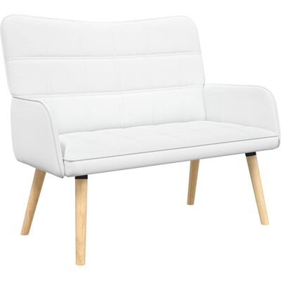 VIDAXL Divano A 2 Posti Bianco 115 X 61 X 87 Cm Tessuto VIDAXL Divano A 2 Posti Bianco 115 X 61 X 87 Cm Tessuto