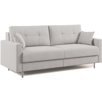 DIVANI.STORE Megan Divano Letto in Microfibra Grigio Chiaro - Divano Letto DIVANI.STORE Megan Divano Letto in Microfibra Grigio Chiaro - Divano Letto