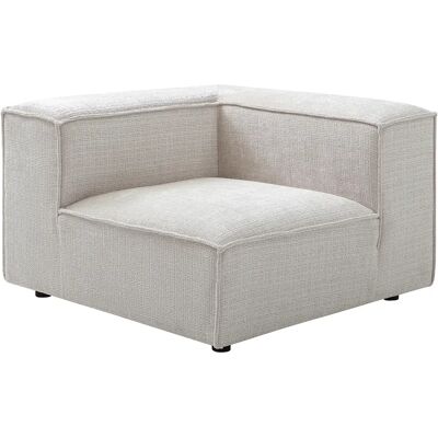 Unique Poltrona Angolare In Tessuto Ciniglia Beige - Ruzolo Unique Poltrona Angolare In Tessuto Ciniglia Beige - Ruzolo