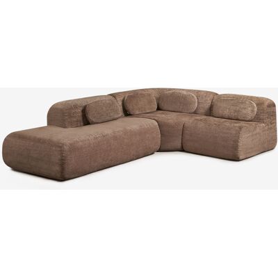 SKLUM Divano Modulare Angolare A 3 Pezzi Con Chaise Longue Sinistra In Ciniglia Confezionato Sottovuoto Merida SKLUM Divano Modulare Angolare A 3 Pezzi Con Chaise Longue Sinistra In Ciniglia Confezionato Sottovuoto Merida