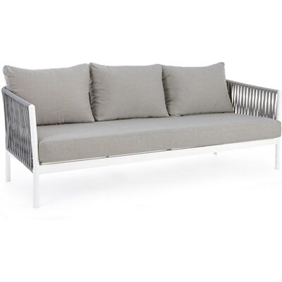 BIZZOTTO Divano 'florencia' A Tre Posti, Con Cuscini Comodi, Struttura In Alluminio, Da 220 Cm -bianco BIZZOTTO Divano 'florencia' A Tre Posti, Con Cuscini Comodi, Struttura In Alluminio, Da 220 Cm -bianco