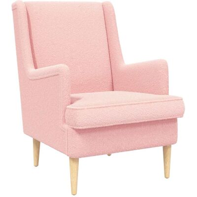 VIDAXL Poltrona Rosa Bouclé VIDAXL Poltrona Rosa Bouclé