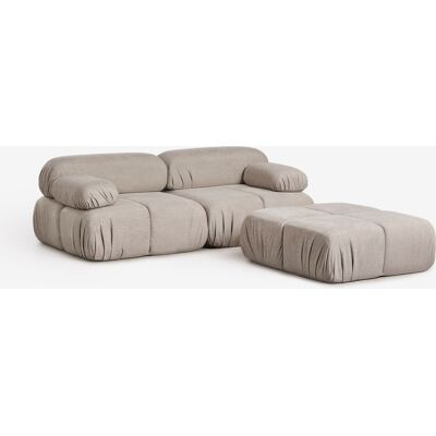 SKLUM Divano Modulare A 2 Pezzi E Pouf In Bouclé Confezionato Sottovuoto Kendall SKLUM Divano Modulare A 2 Pezzi E Pouf In Bouclé Confezionato Sottovuoto Kendall