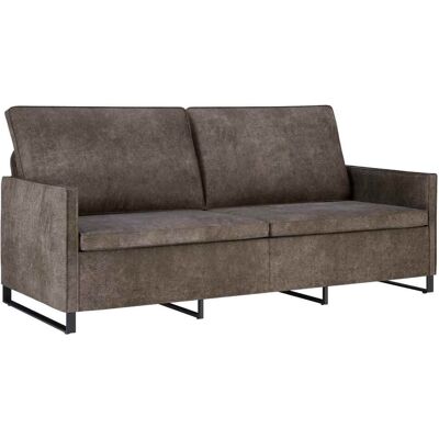 VIDAXL Divano A 3 Posti Grigio Scuro 190 X 81 X 82 Cm VIDAXL Divano A 3 Posti Grigio Scuro 190 X 81 X 82 Cm