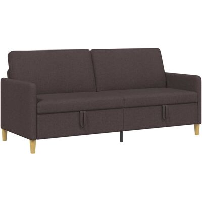 VIDAXL Divano Con Storage Marrone Scuro 192 X 78 X 87 Cm Poliestere VIDAXL Divano Con Storage Marrone Scuro 192 X 78 X 87 Cm Poliestere