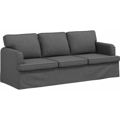 VIDAXL Divano Grigio Scuro 201 X 80 X 85 Cm Tessuto VIDAXL Divano Grigio Scuro 201 X 80 X 85 Cm Tessuto